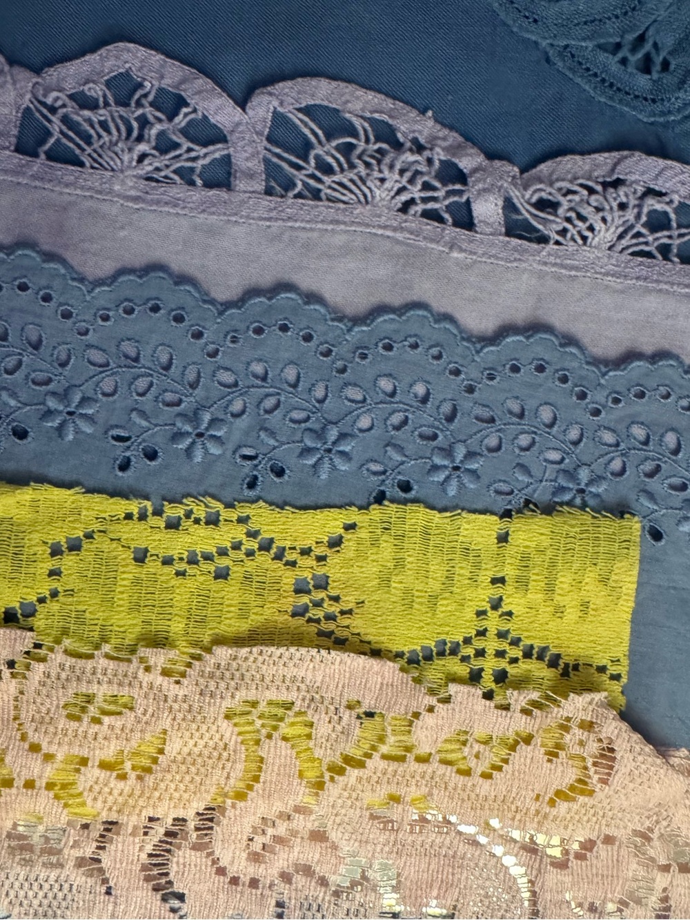 Vintage 75+ Fabric Scrap Lace Embroidery Crochet Slow SewJunk Journal - Picture 6 of 11